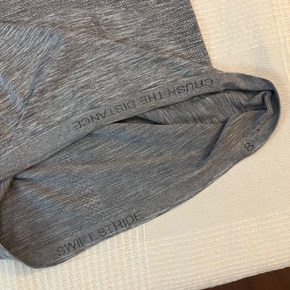 Lululemon Swift Stride Short Sleeve Shirt Gray Womens Size 8 Running Top Tee - Picture 4 of 6